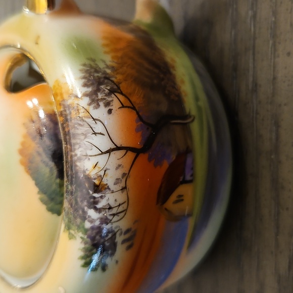 Noritake Multicolor Mustard Pot with Gold Accents VINTAGE - Picture 5 of 15